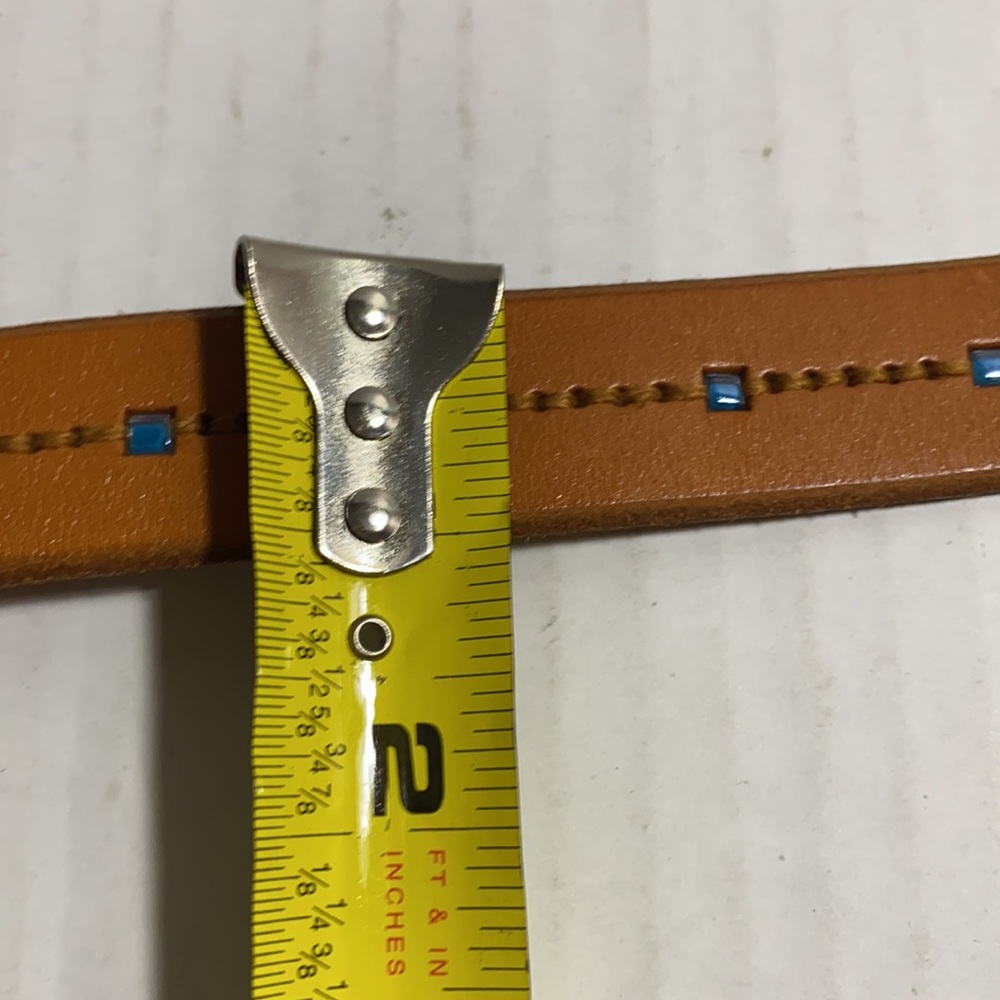 Fossil Solid Brass/Leather Belt - image 8